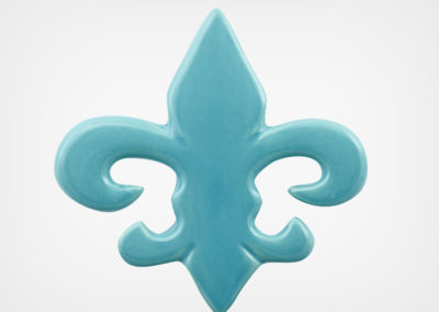 Fleur de Lis – Aqua – 5×5