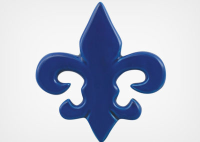 Fleur de Lis – Royal Blue – 5×5