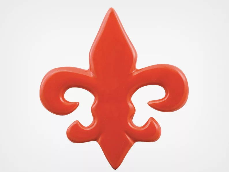 Fleur de Lis – Red – 5×5