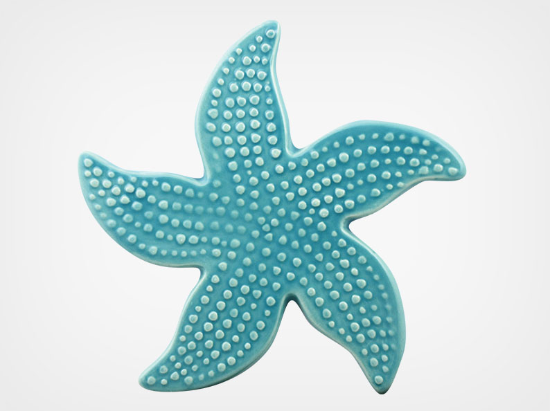 Starfish Spotted – Aqua – 5×5