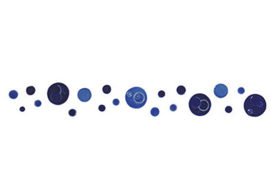Bubbles Step Markers Blue – 3” x 24”