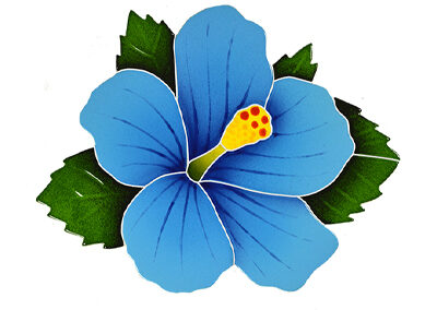 Hibiscus – Blue –  9 in x 10 in