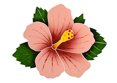 Hibiscus – Pink – 9 in x 10 in