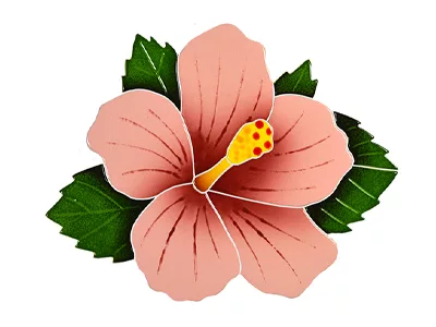 Hibiscus – Pink – 9 in x 10 in