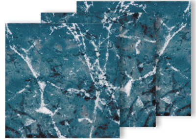 Marbleized – Teal 6×6